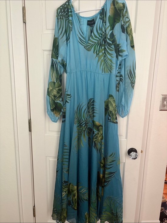 Cynthia Rowley Dresses & Skirts - Cynthia Rowley’s Teal and Green Tropical Print Maxi Dress